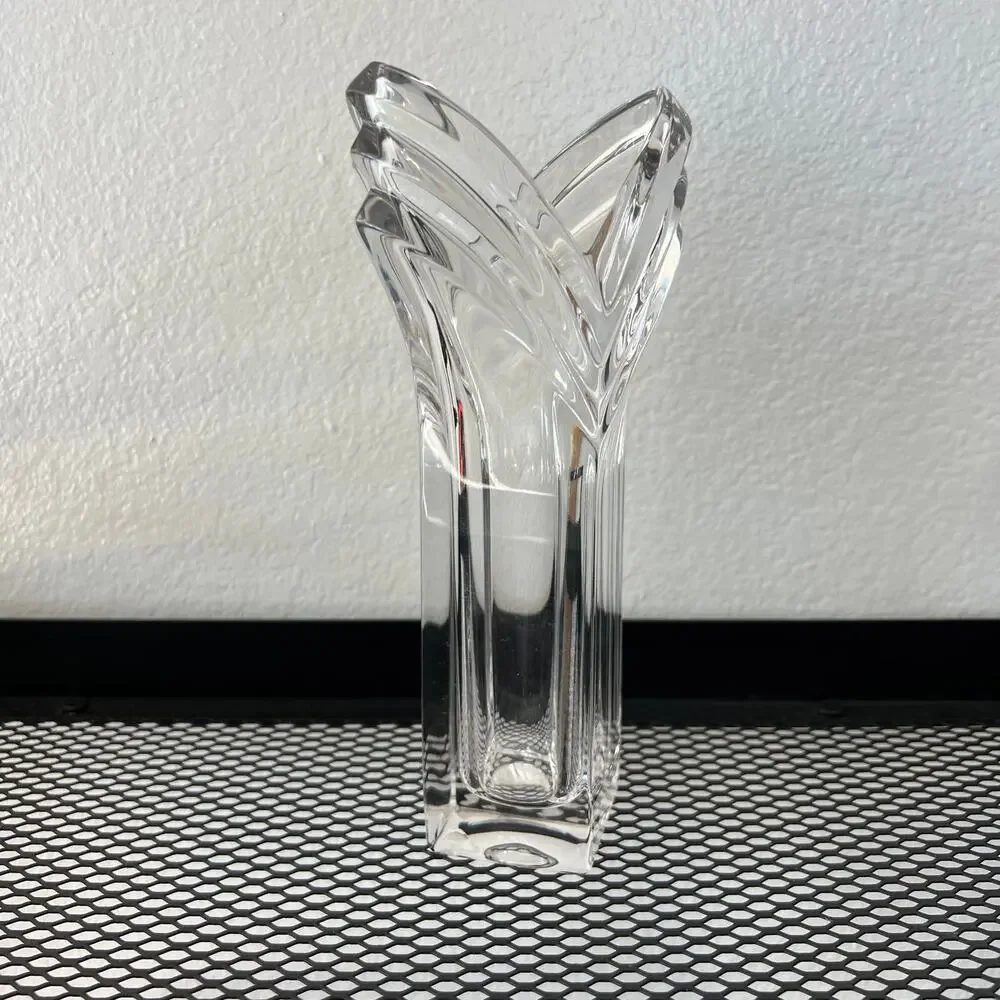 Vintage Mikasa Lead Crystal Deco Bud Vase